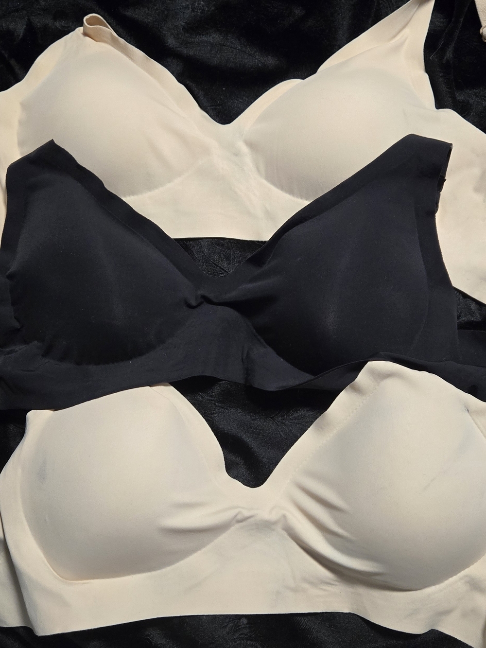 Seamless Comfort Wireless Jelly Bra - Nude & Black